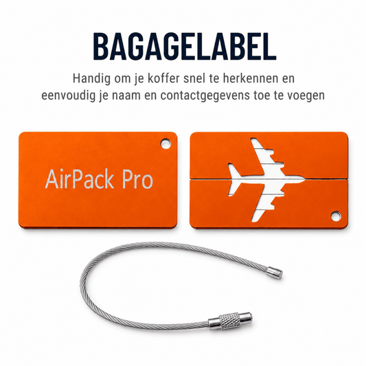 AirPack Pro® Bagagelabel voor Koffers en Reistassen vacuum compression bag for travel - AirPack Pro